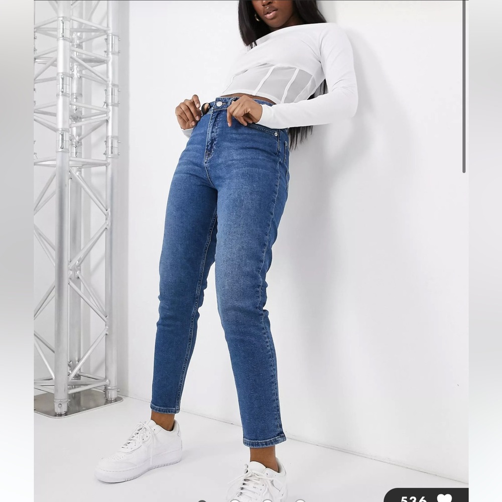 NA-KD Ridged Moms Jeans